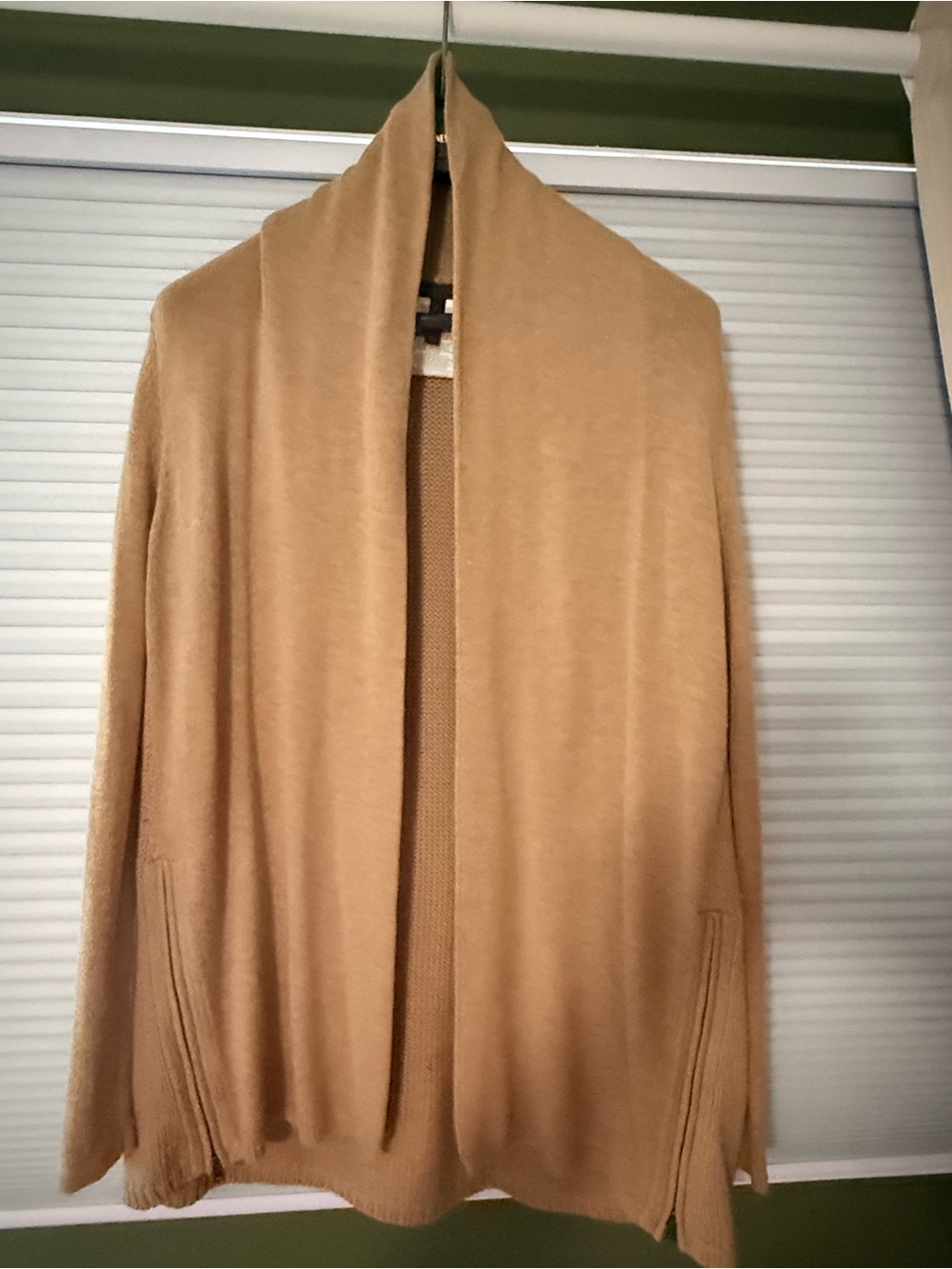 BCBGMaxAzria Open-Front Camel/Tan Women's Cardigan